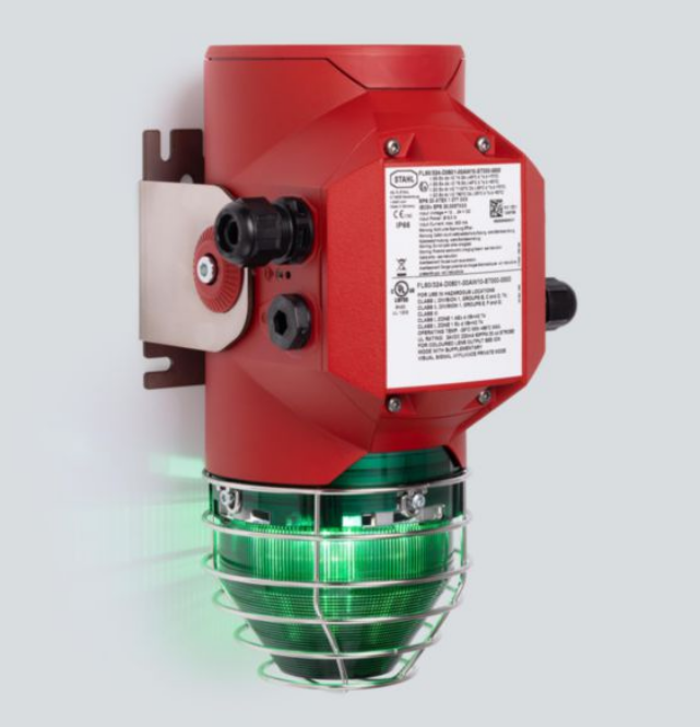 Visual signalling device, LED light fitting, Lens colour: Green